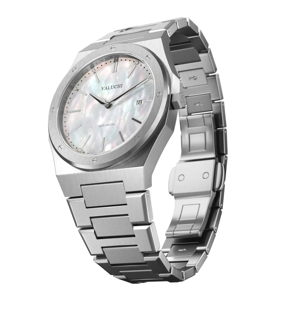 Date-Master Series - 36 mm Silver Mother of Pearl