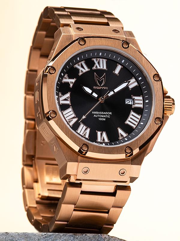 MSTR AM314SS - AUTOMATIC ROSE GOLD / STEEL BAND