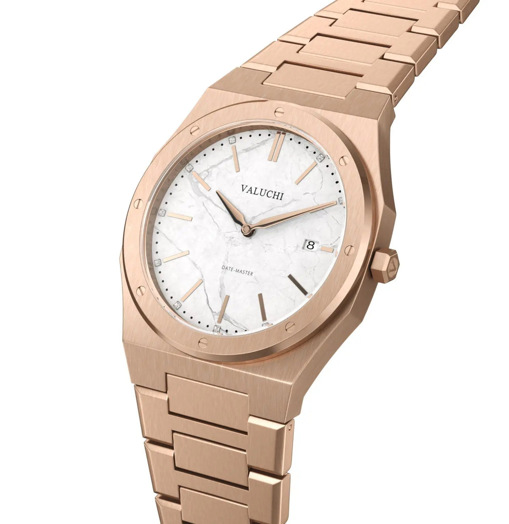Date-Master Series - 36 mm Rose Gold Marble