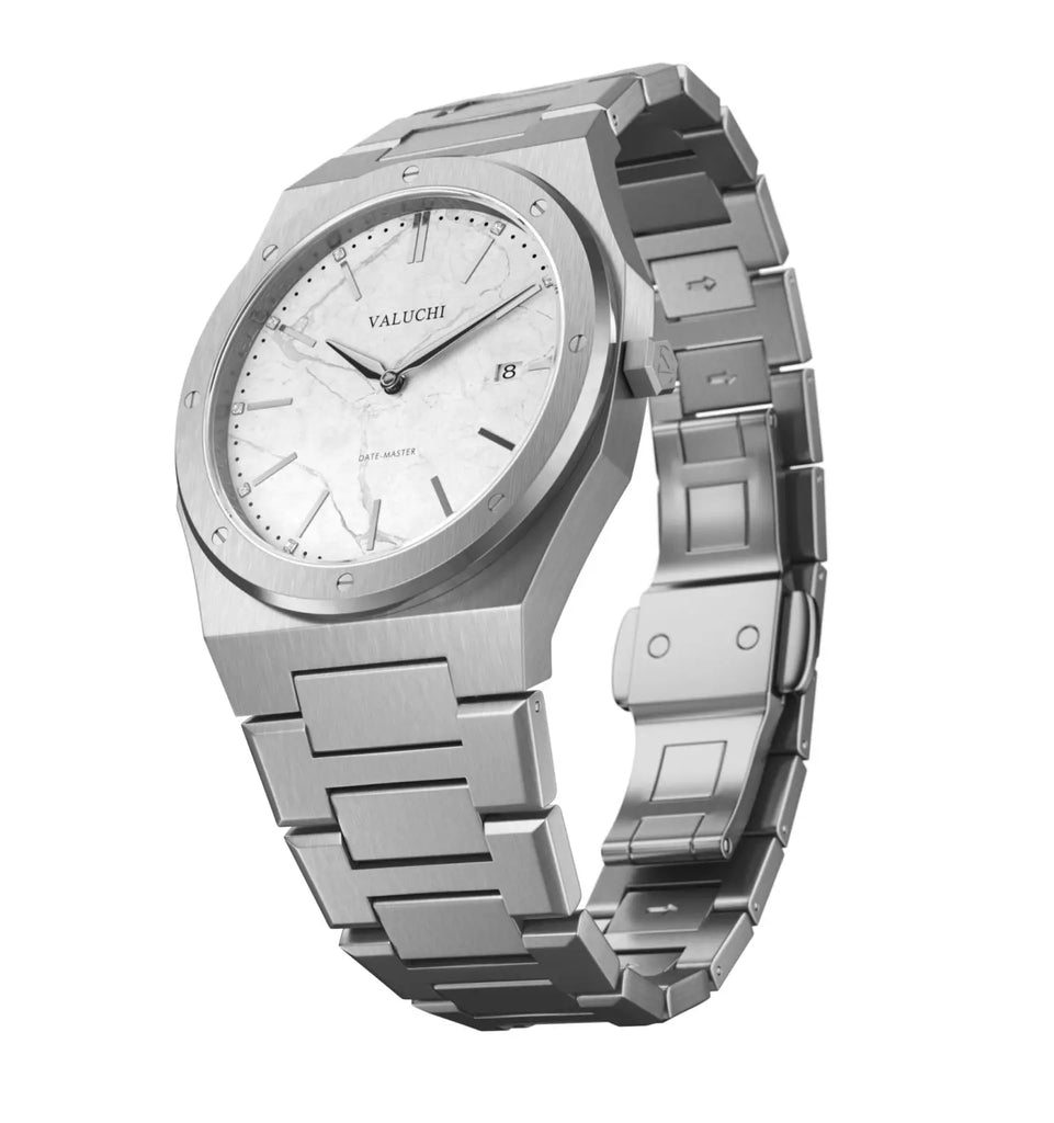Date-Master Series - 36 mm Silver Marble
