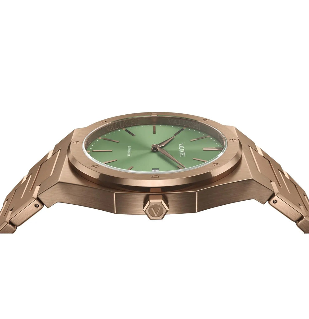 Date-Master Series - 40 mm Rose Gold Green