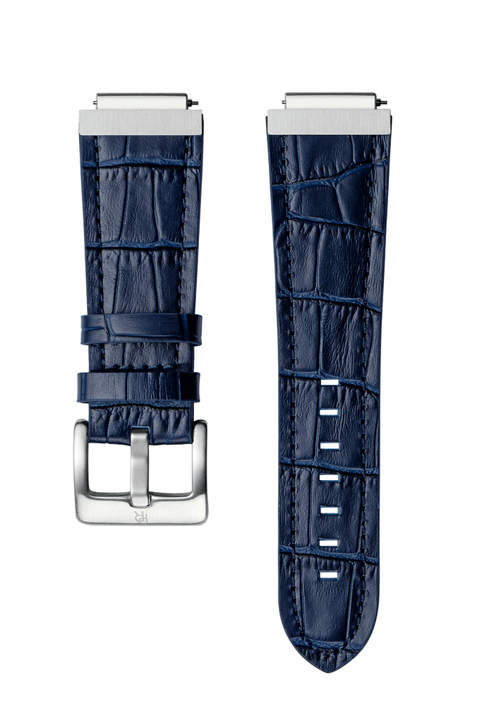 STEEL WATCHBAND - BLUE LEATHER
