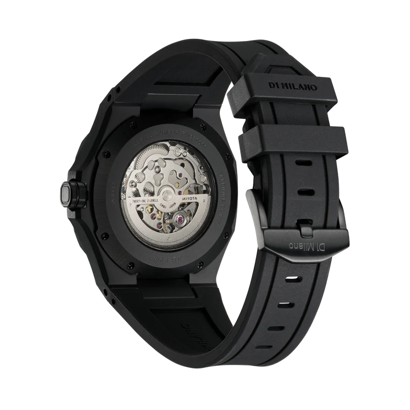 D1 MILANO SKRJ17 JET BLACK SKELETON RUBBER 41.5mm
