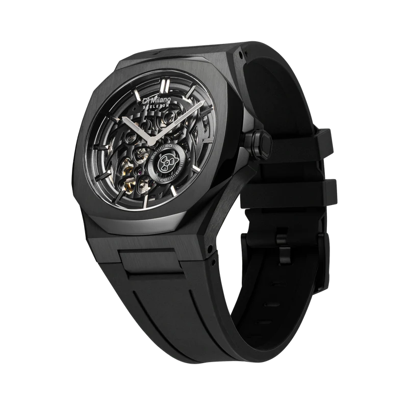 D1 MILANO SKRJ17 JET BLACK SKELETON RUBBER 41.5mm