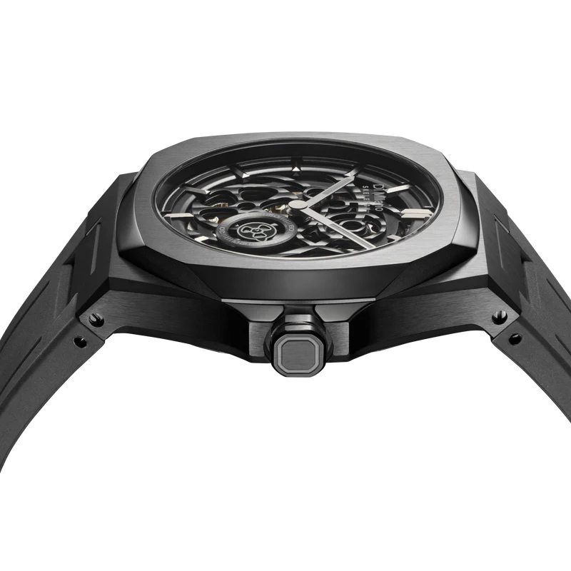 D1 MILANO SKRJ17 JET BLACK SKELETON RUBBER 41.5mm