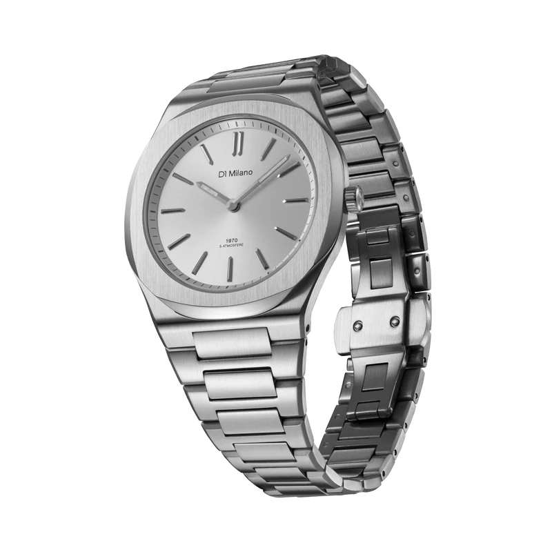 D1 MILANO UHBJ02 GROOVY SILVER -ULTRA THIN 39mm