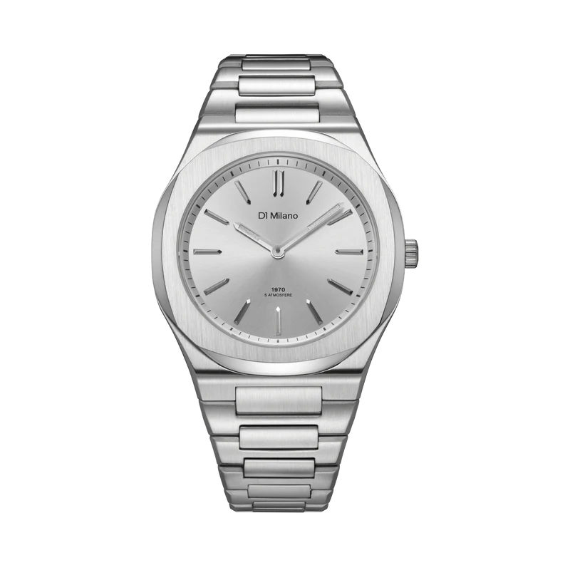 D1 MILANO UHBJ02 GROOVY SILVER -ULTRA THIN 39mm
