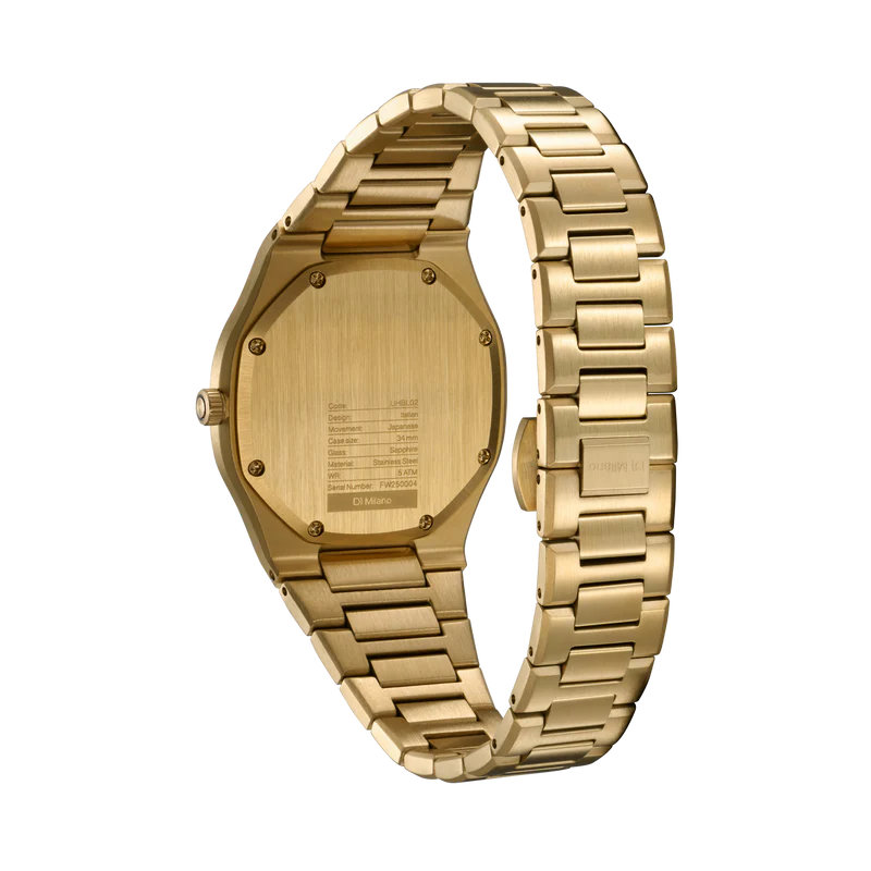 D1 MILANO UHBL02 GOLD MELLOW -ULTRA THIN 34MM