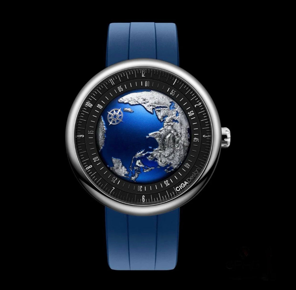 Ciga Design Box CIGA Design U031-TU04-W6U Titanium DLC Mechanical Watch Series U Blue ...