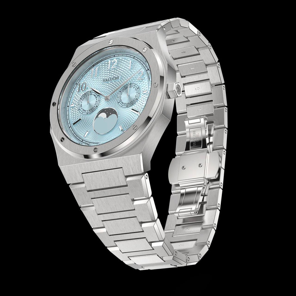 VALUCHI Dual Calendar Silver Ice - 40MM