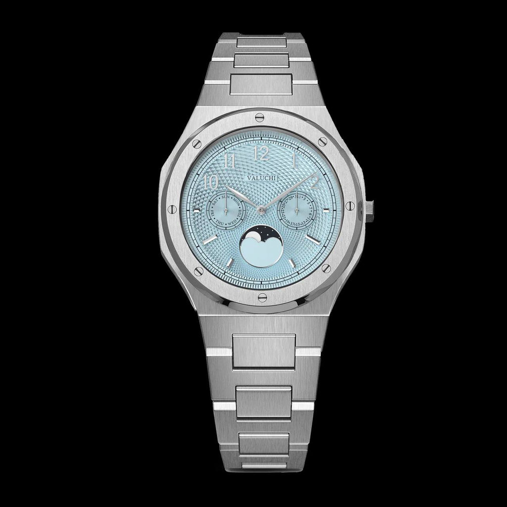 VALUCHI Dual Calendar Silver Ice - 40MM