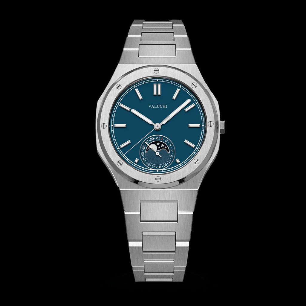 VALUCHI Soluna Automatic Silver Blue-38MM