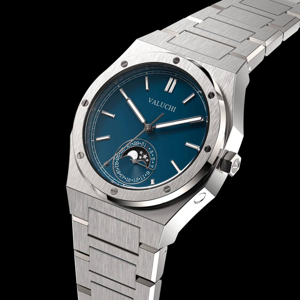 VALUCHI Soluna Automatic Silver Blue-38MM