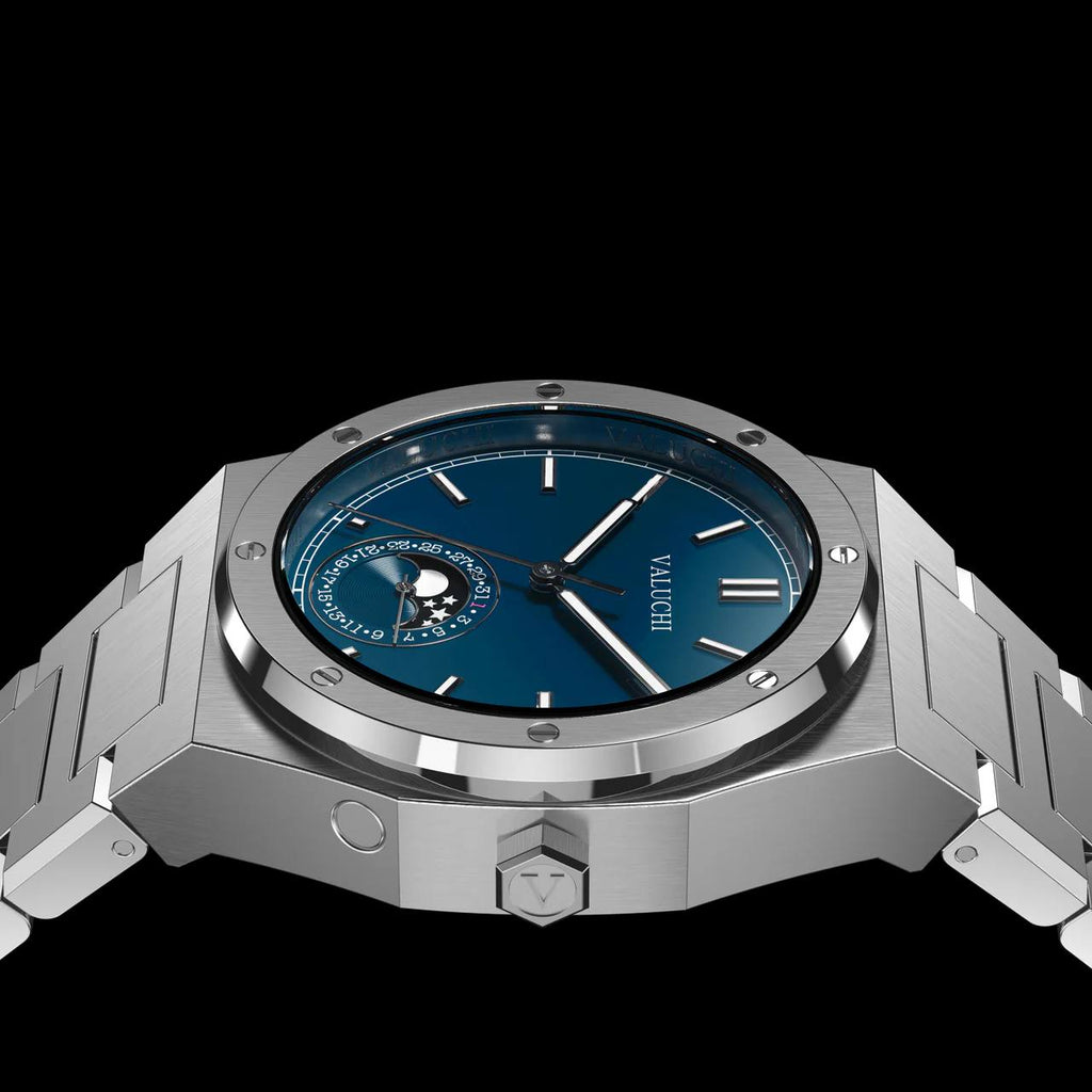 VALUCHI Soluna Automatic Silver Blue-38MM