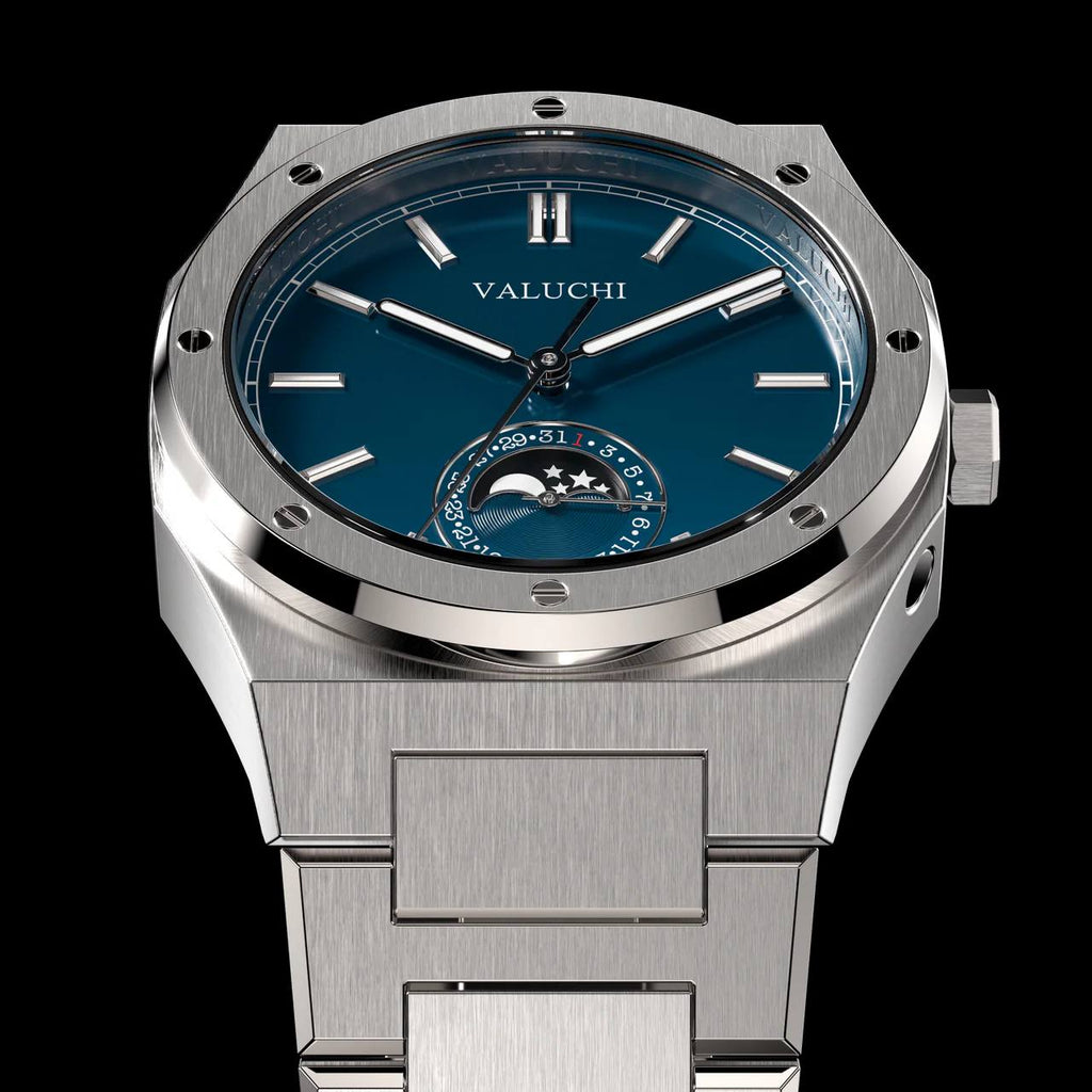 VALUCHI Soluna Automatic Silver Blue-38MM