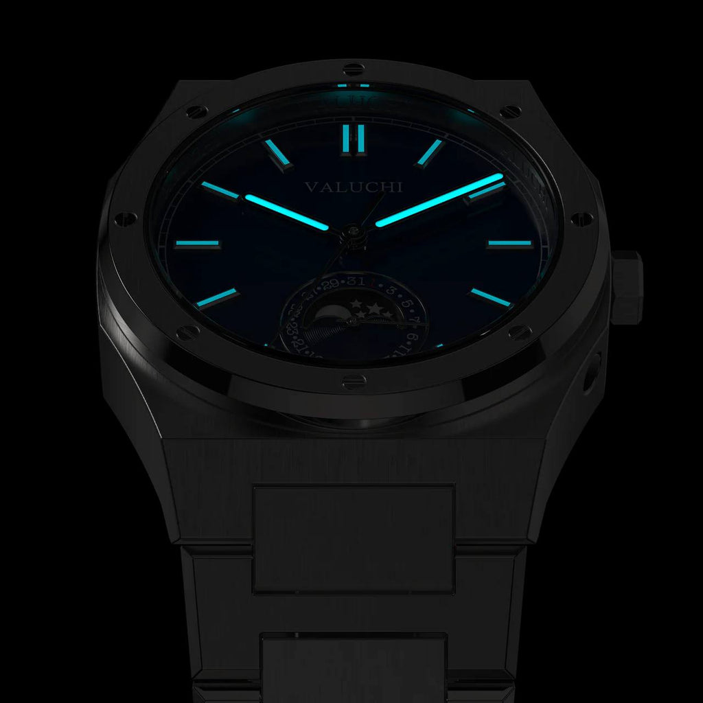 VALUCHI Soluna Automatic Silver Blue-38MM