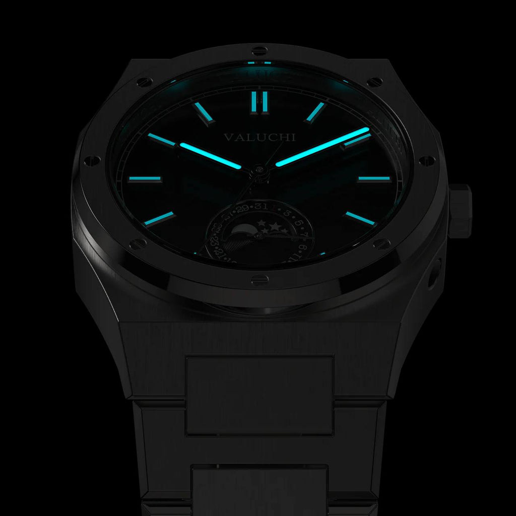 VALUCHI Soluna Automatic Silver Black- 38MM
