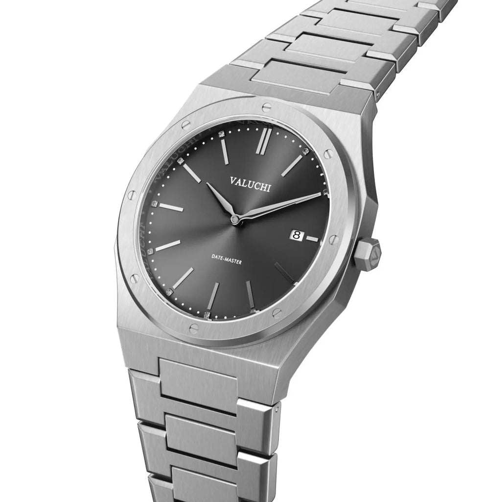 Date-Master Series - 36 mm Silver Black
