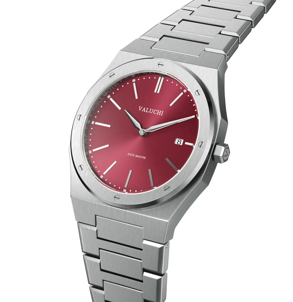 Date-Master Series - 40 mm Silver Red