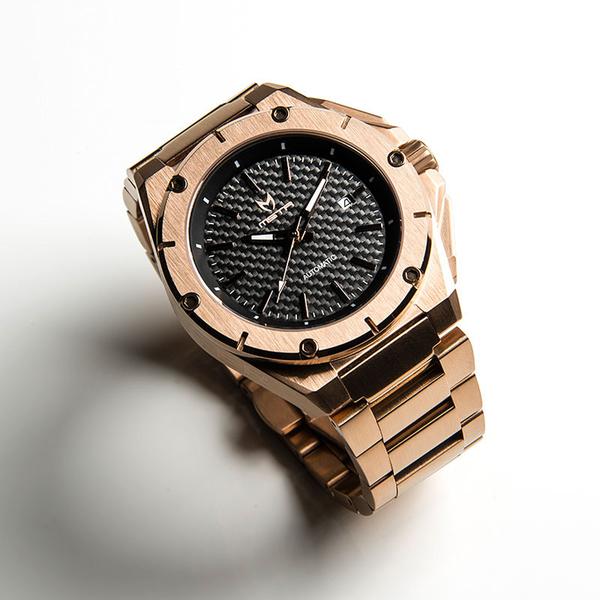 MSTR NOBLE AUTOMATIC / ROSE GOLD WITH CARBON FIBER - STAINLESS STEEL LINKS