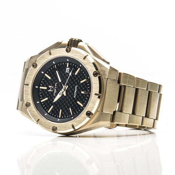 MSTR NOBLE AUTOMATIC / GOLD WITH CARBON FIBER - STAINLESS STEEL LINKS